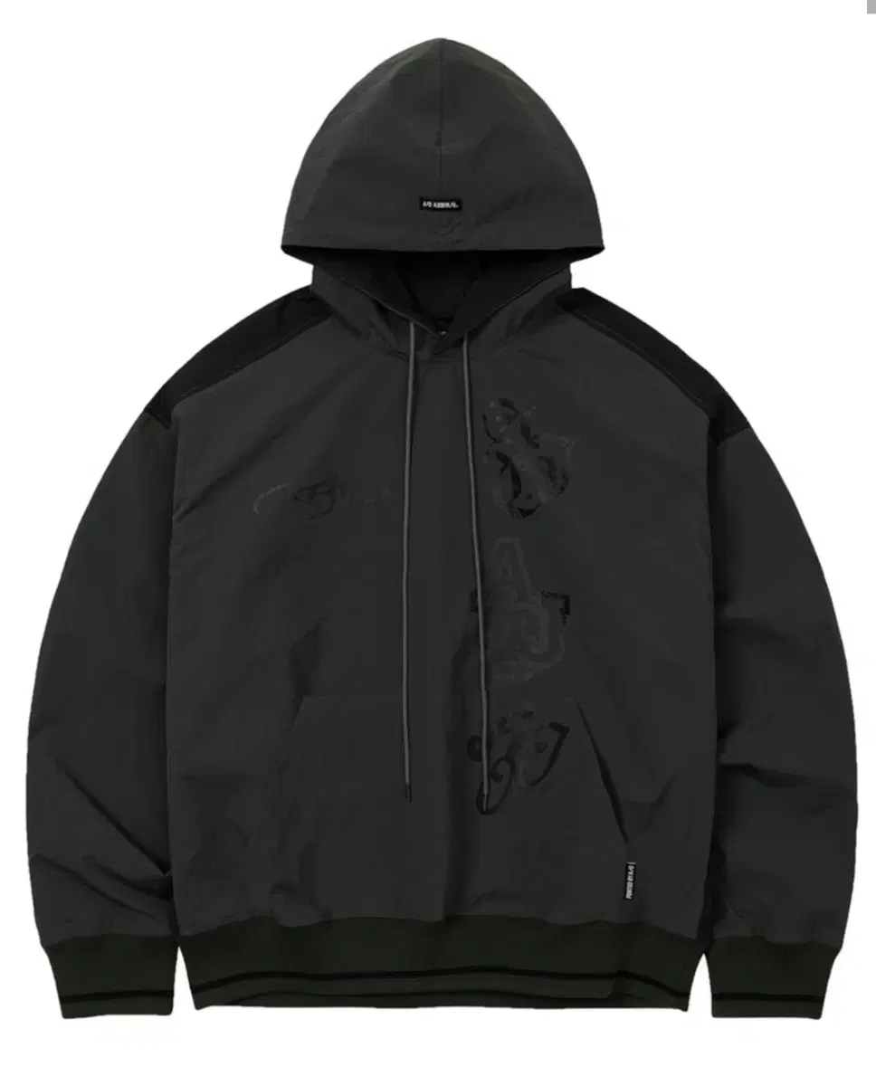 Total Logo Nylon Hoodie [CHARCOAL]